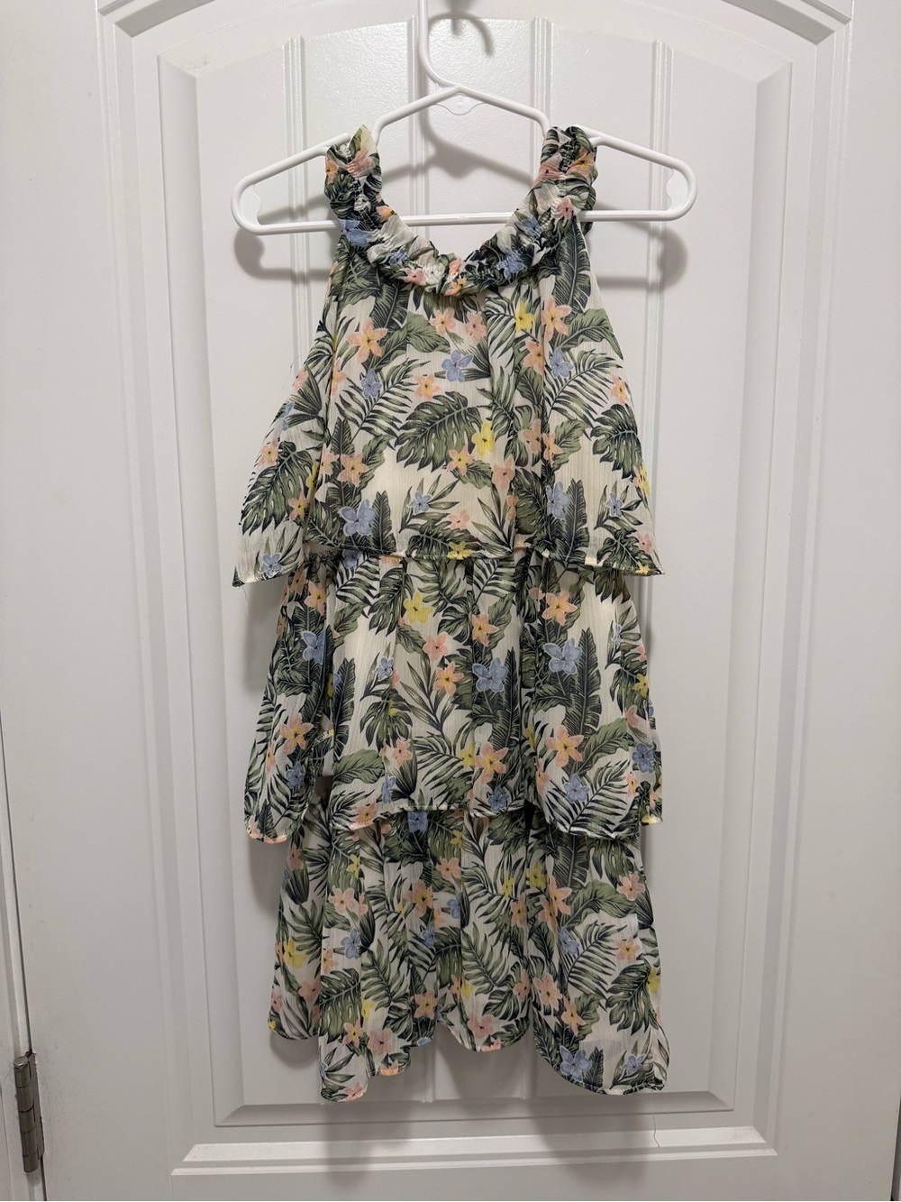 Wonder Nation Girls’ Floral Tiered Dress